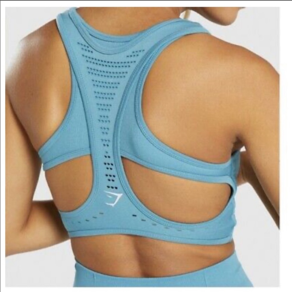 Gymshark FLAWLESS KNIT SPORTS BRA blue medium